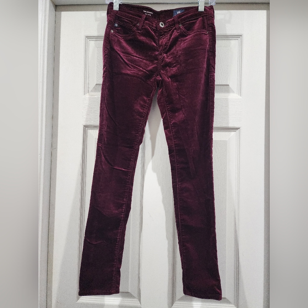 AG Adriano Goldschmied Deep Red Skinny Jeans